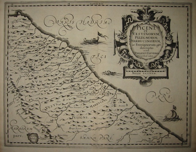 Cluver Philipp (Cluverius Philippus) Piceni et Vestinorum, Pelignorum, Marrucinorum ac Frentanorum agri descriptio 1624 Leida 